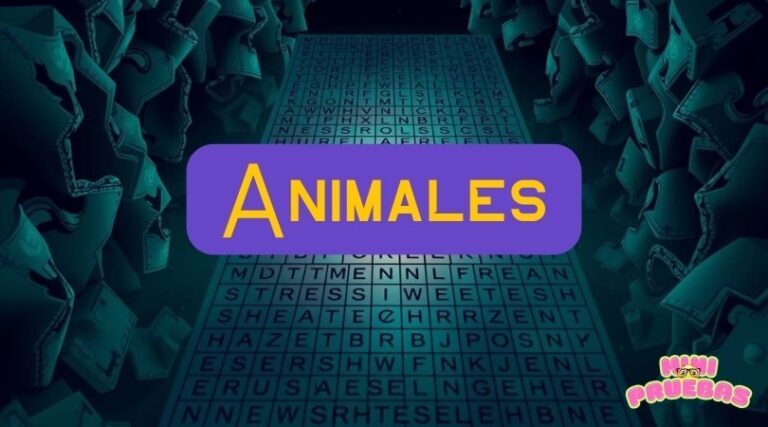 Mini sopa de letras: 3 animales